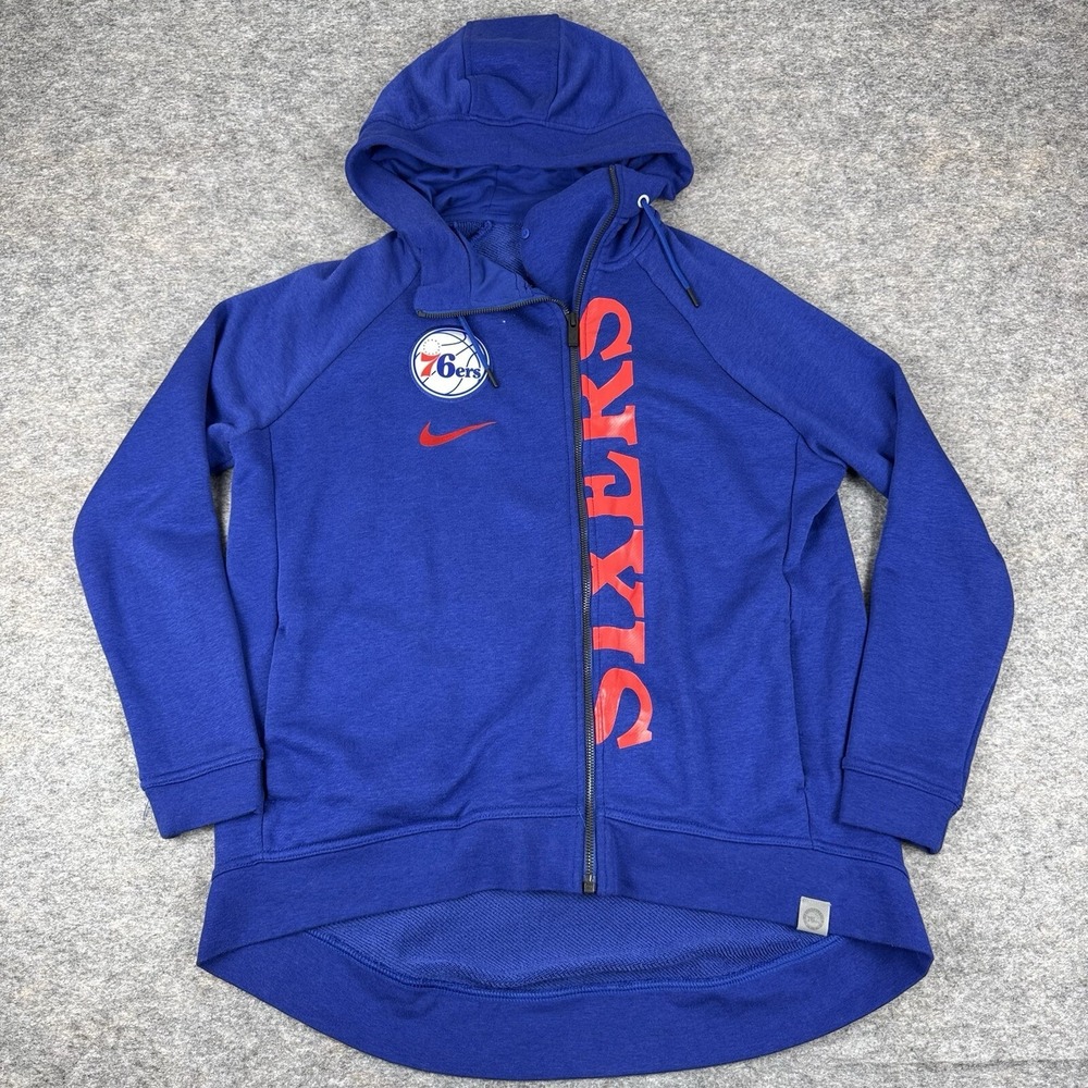 Nike Philadelphia 76ers NBA Hoodie Sweatshirt Sixers Full Zip Womens Medium M